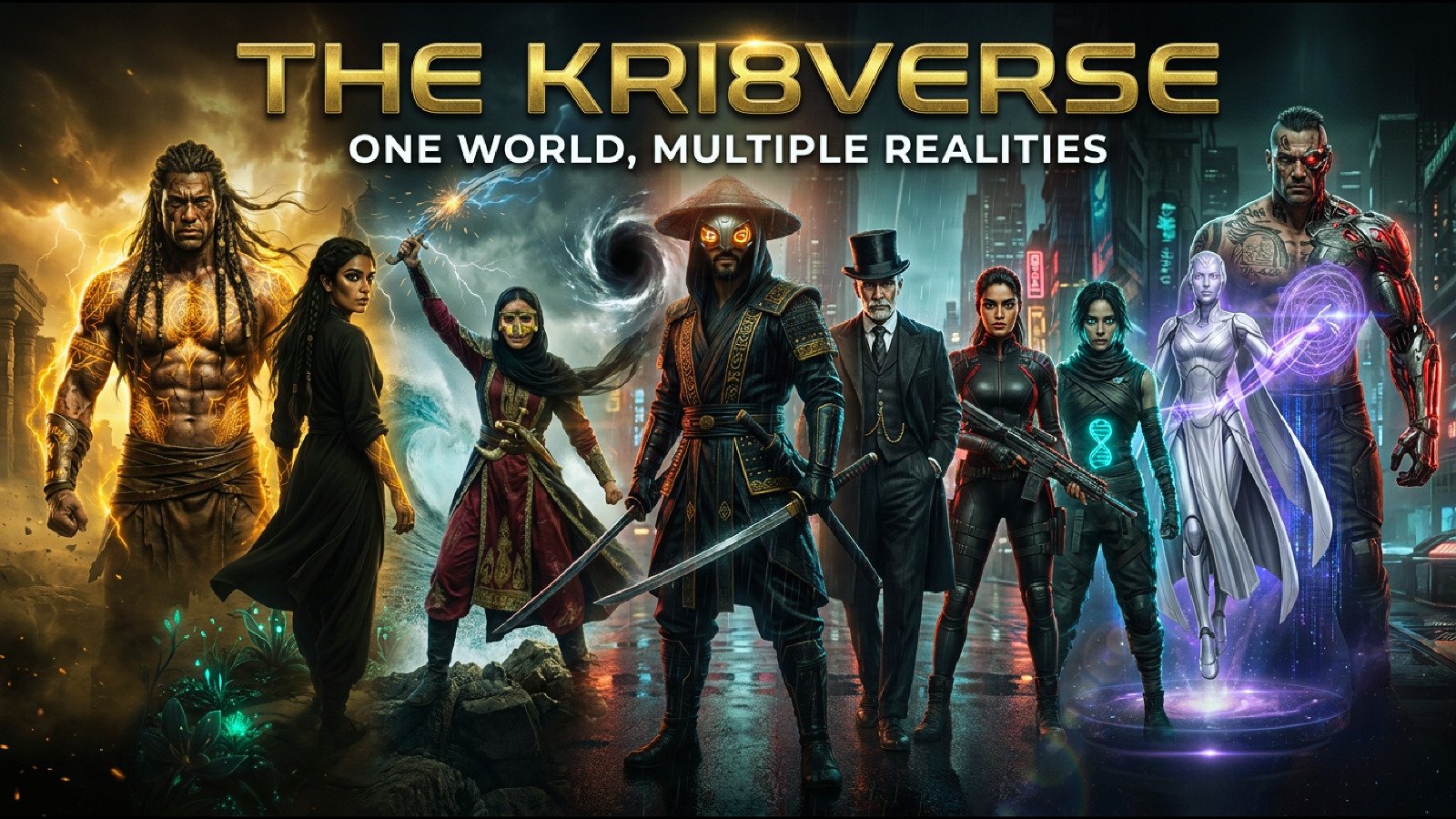 The Kri8verse cinematic universe artwork